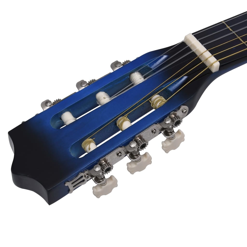 Western Acoustic Cutaway Guitar with Equalizer 6 Strings Blue